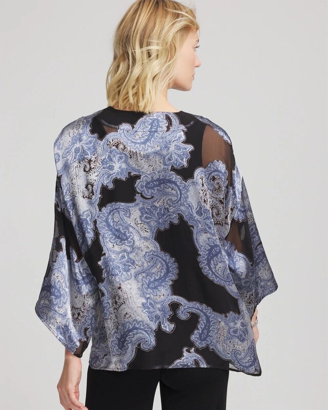 Travelers Collection Paisley Burnout Jacket - image 3